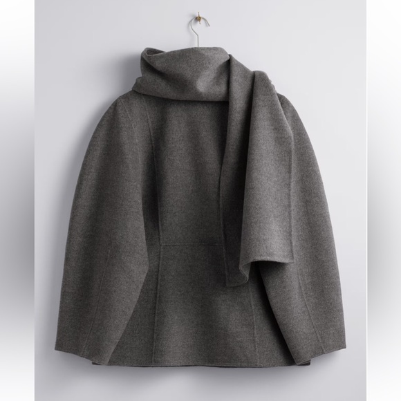 & Other Stories Gray Trench Coat - Picture 2 of 4